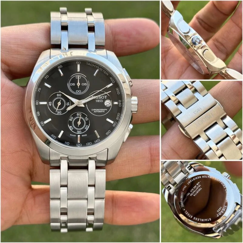 Tissot 1853 Black Dial with Silver Finish