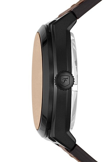 Fossil Everett Automatic Dark Brown LiteHide Leather Watch