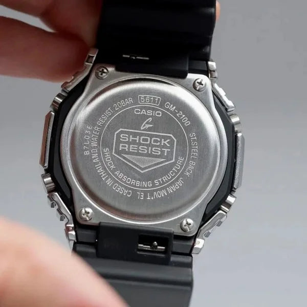 GM2100 METAL SILVER-BLACK WATCH