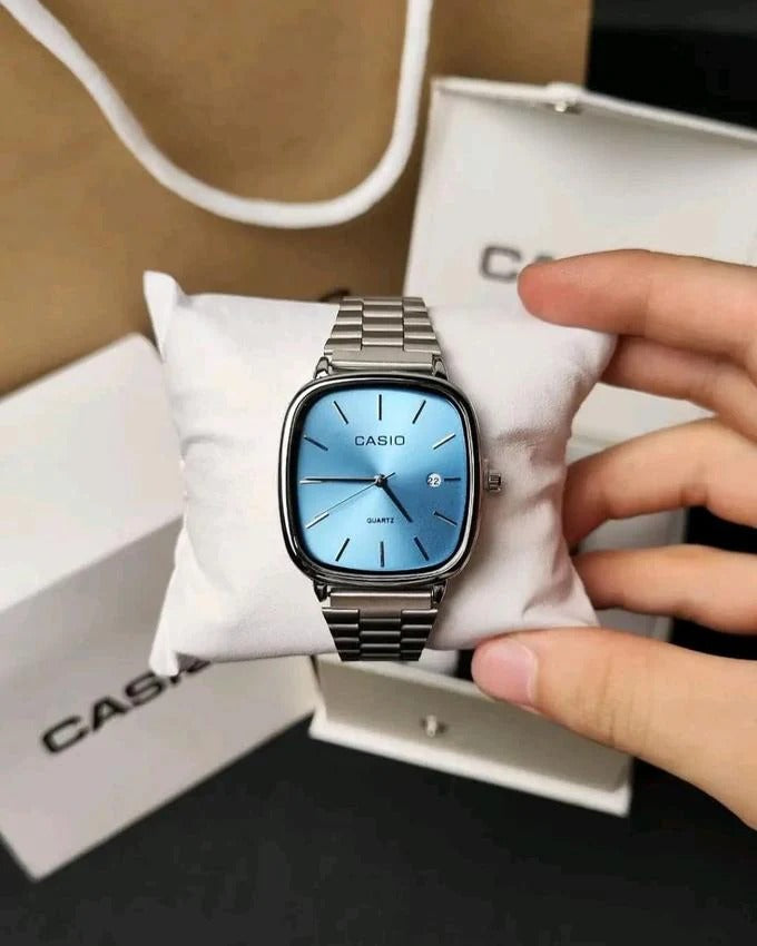 Casio Analog Silver - Cool Light Blue