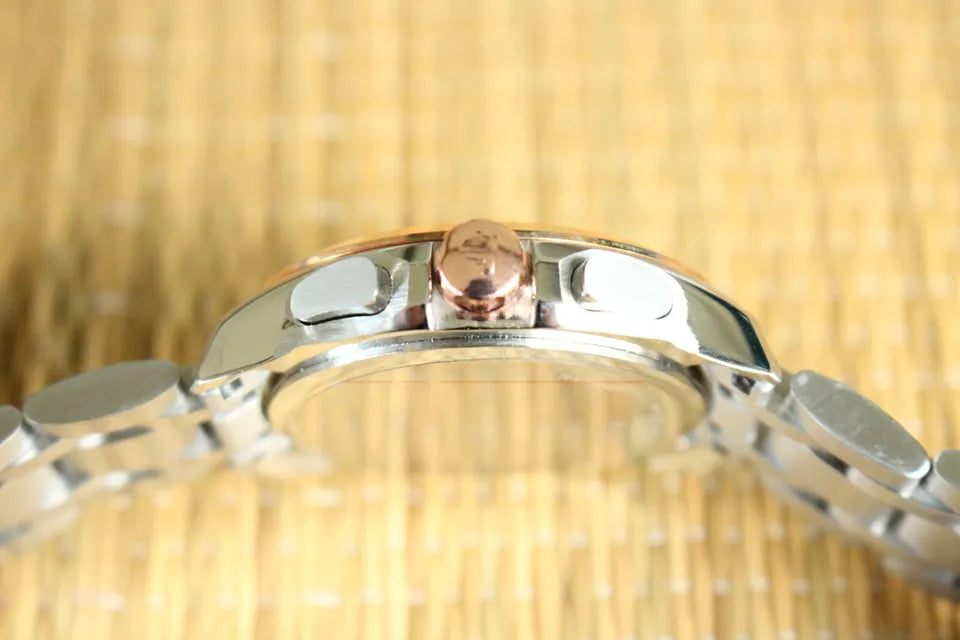 Tissot 1853 Silver Dial with Rosegold Bezel (Two-Tone Strap)